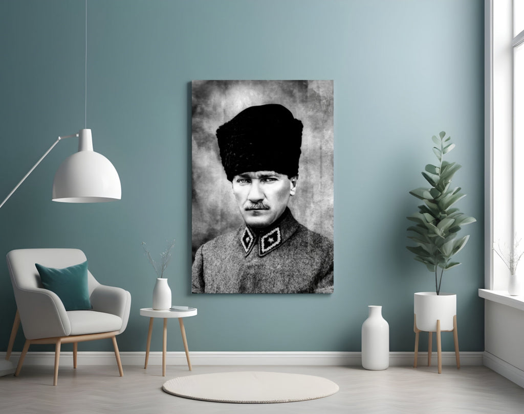Ataturk  Glass Wall Art