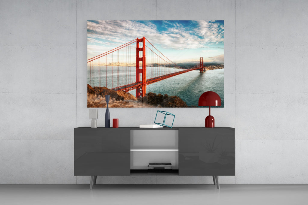 Golden Gate Bridge Glass Wall Art