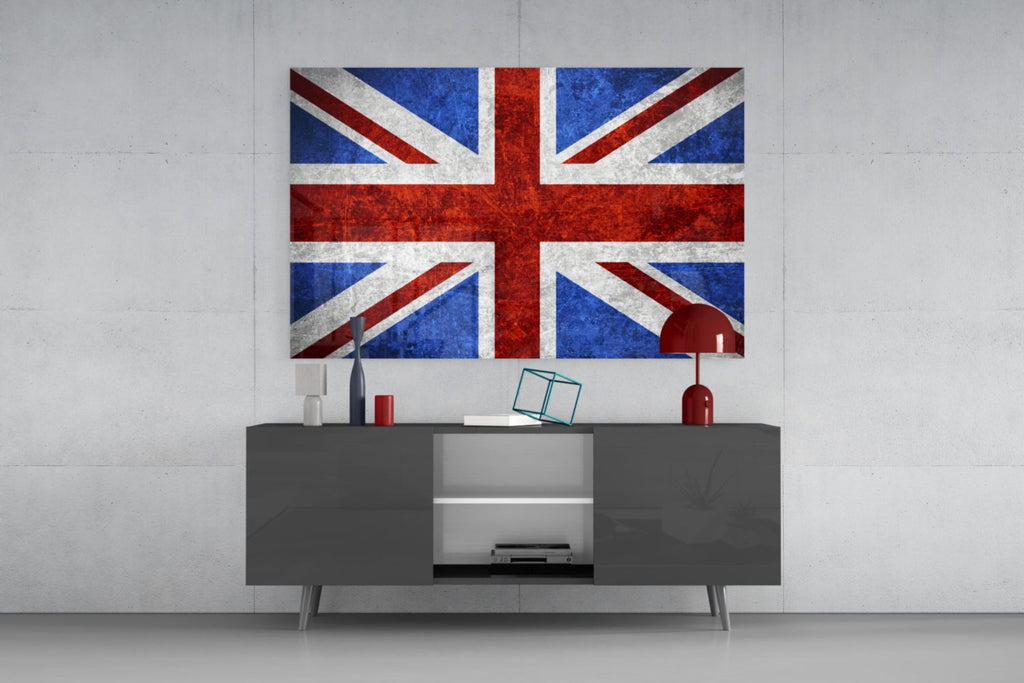 Flag of United Kingdom Glass Wall Art