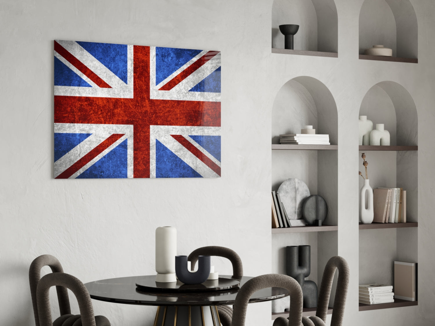 Flag of United Kingdom Glass Wall Art