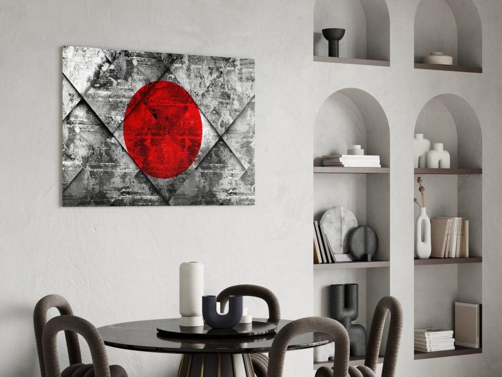 Flag of Japan Glass Wall Art