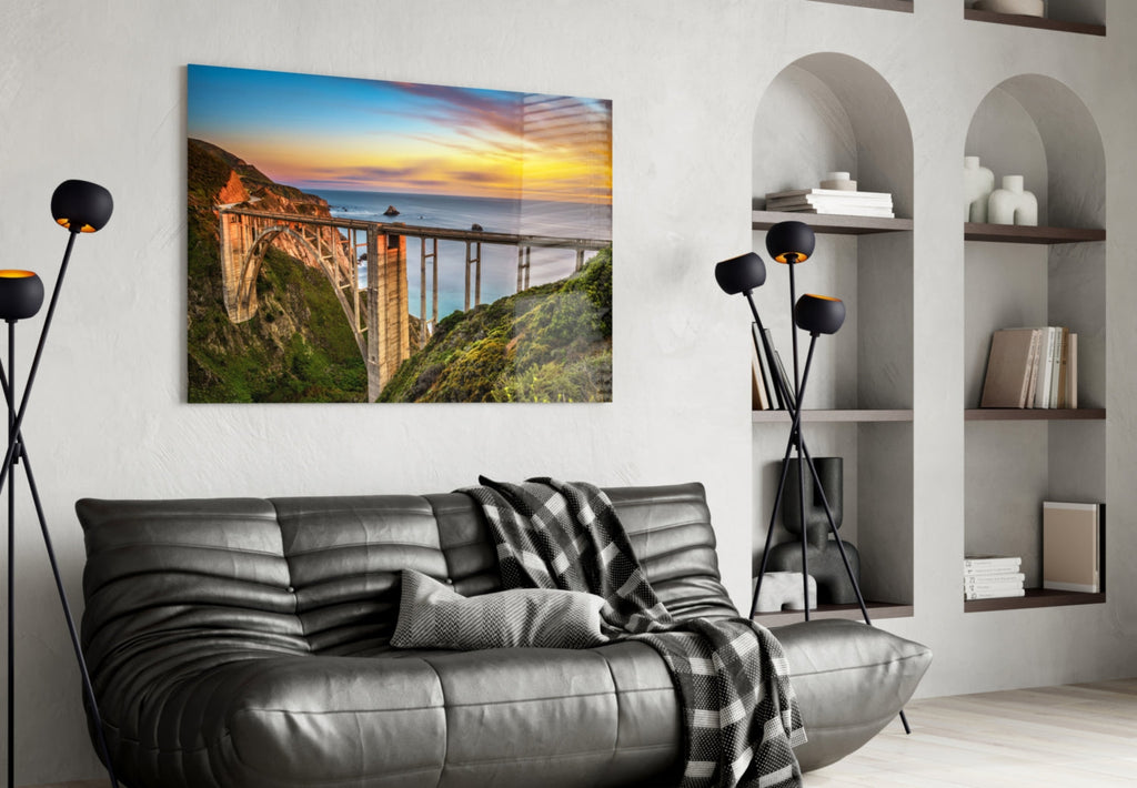 Bixby Creek Bridge Glass Wall Art