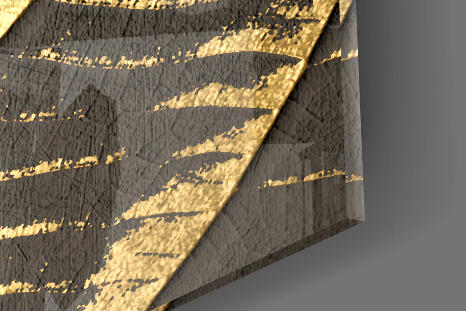 Golden Leaf Glass Wall Art