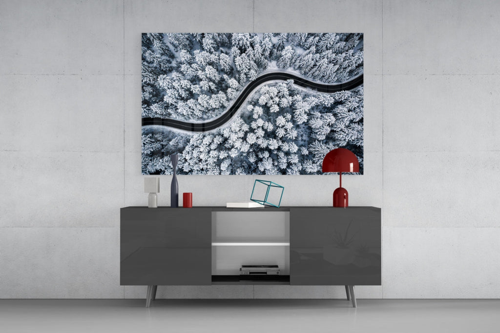 Forest Landscape Glass Wall Art