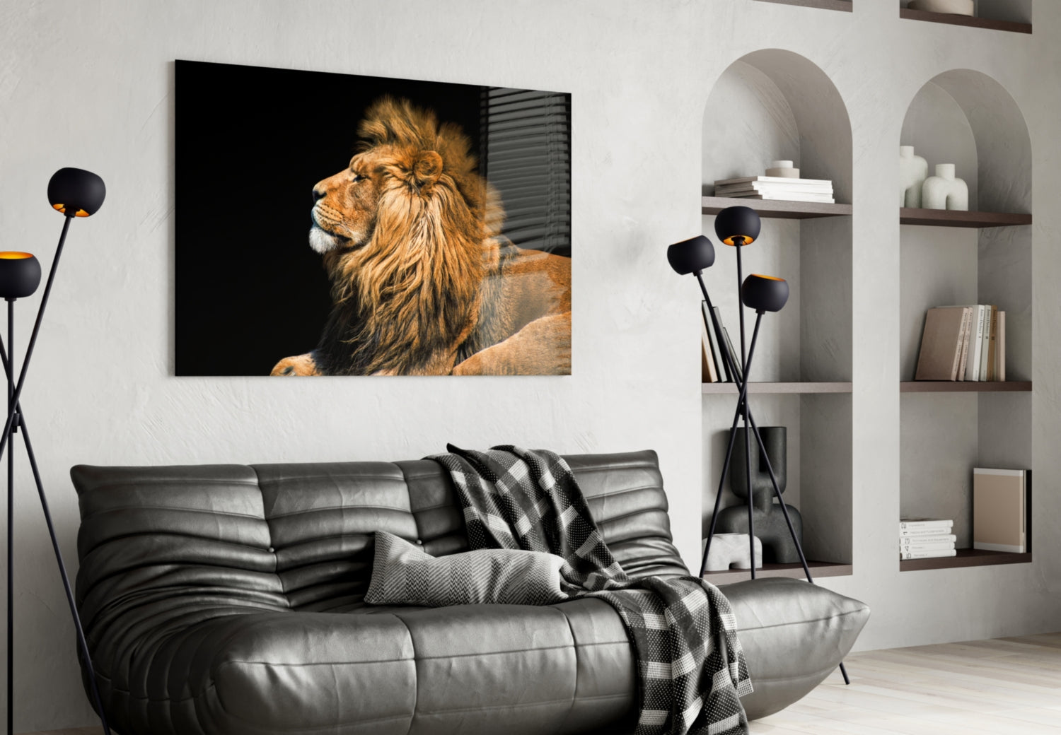 Lion Glass Wall Art