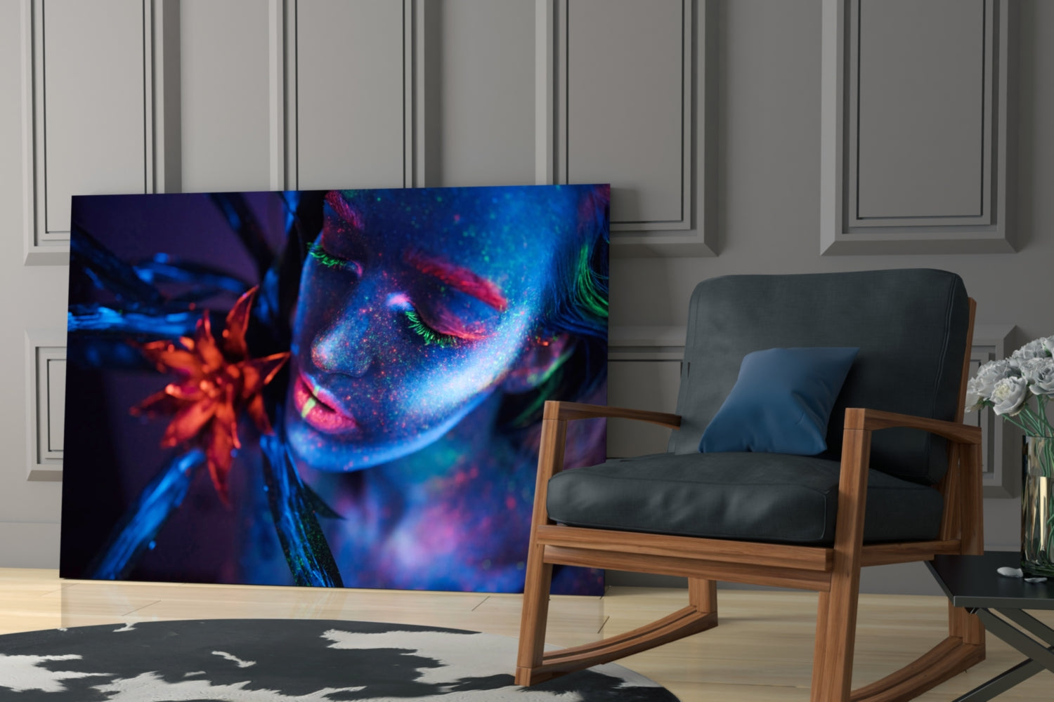 Woman Glass Wall Art