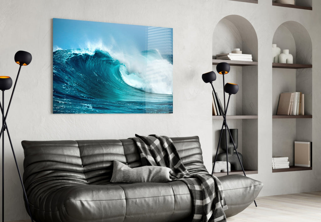 Waves Glass Wall Art