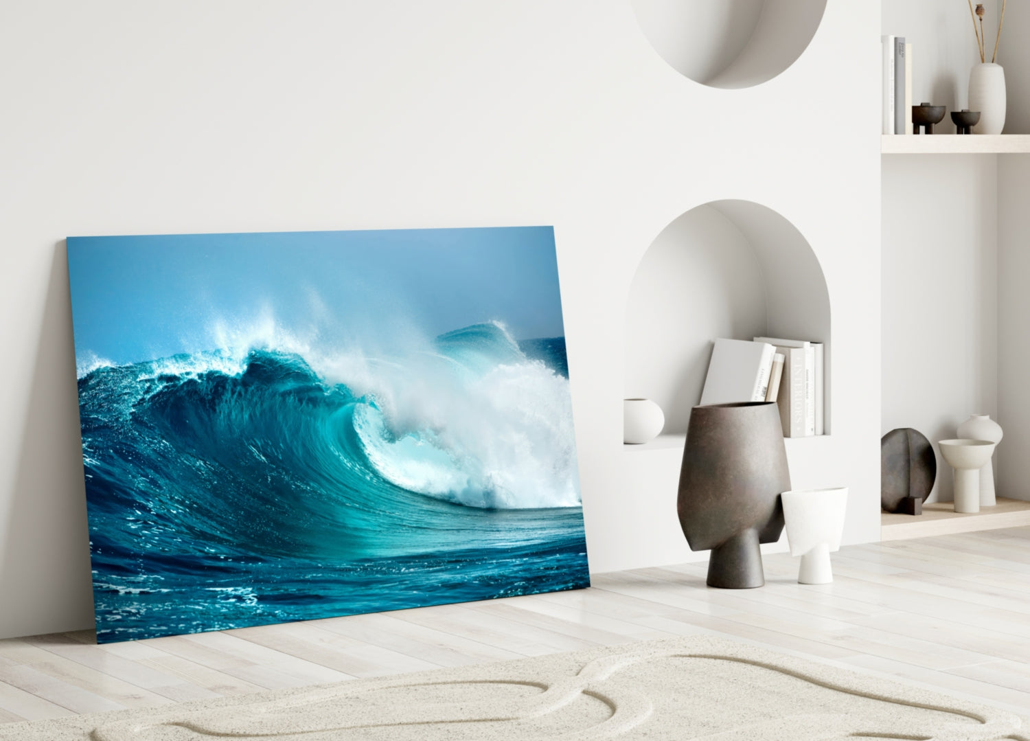 Waves Glass Wall Art