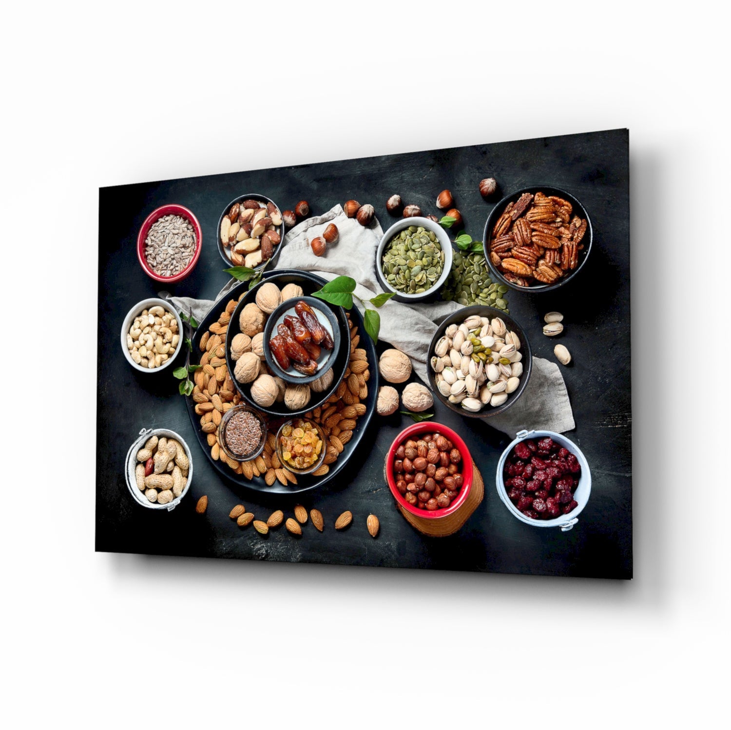 Nuts Glass Wall Art