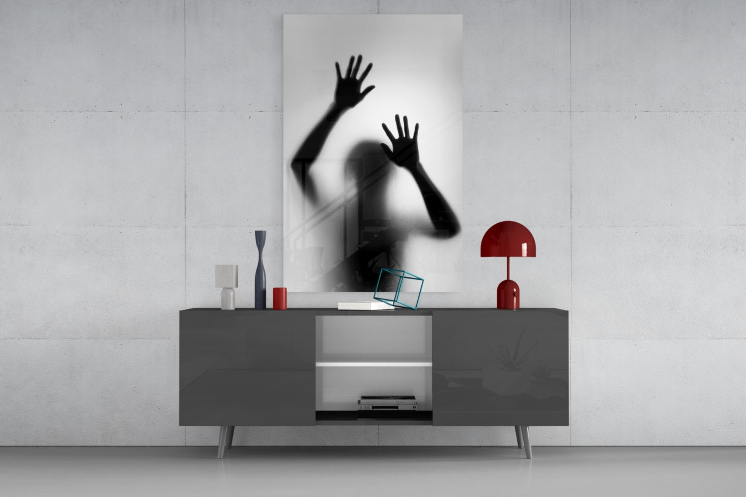 Loneliness Glass Wall Art