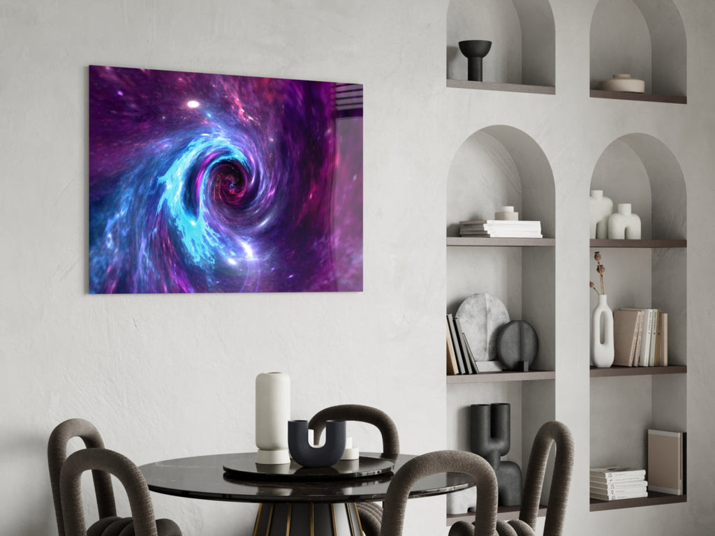 Space Helix Glass Wall Art