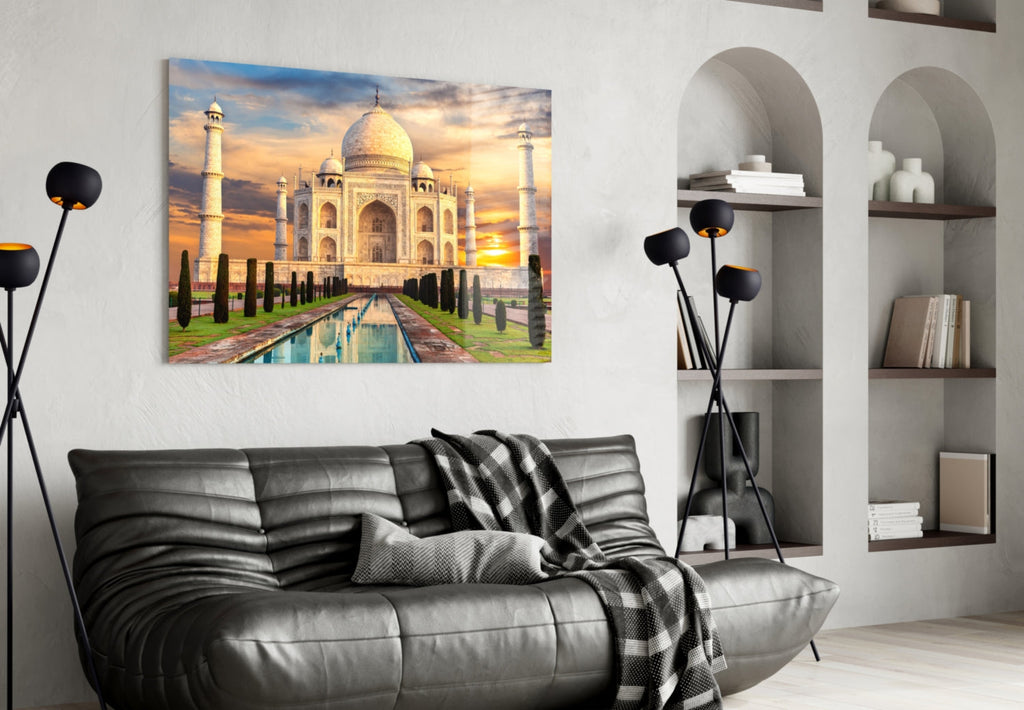 Taj Mahal Glass Wall Art