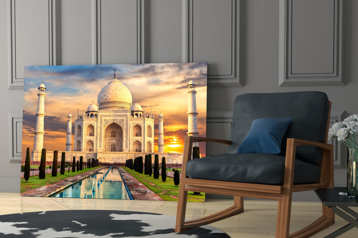 Taj Mahal Glass Wall Art