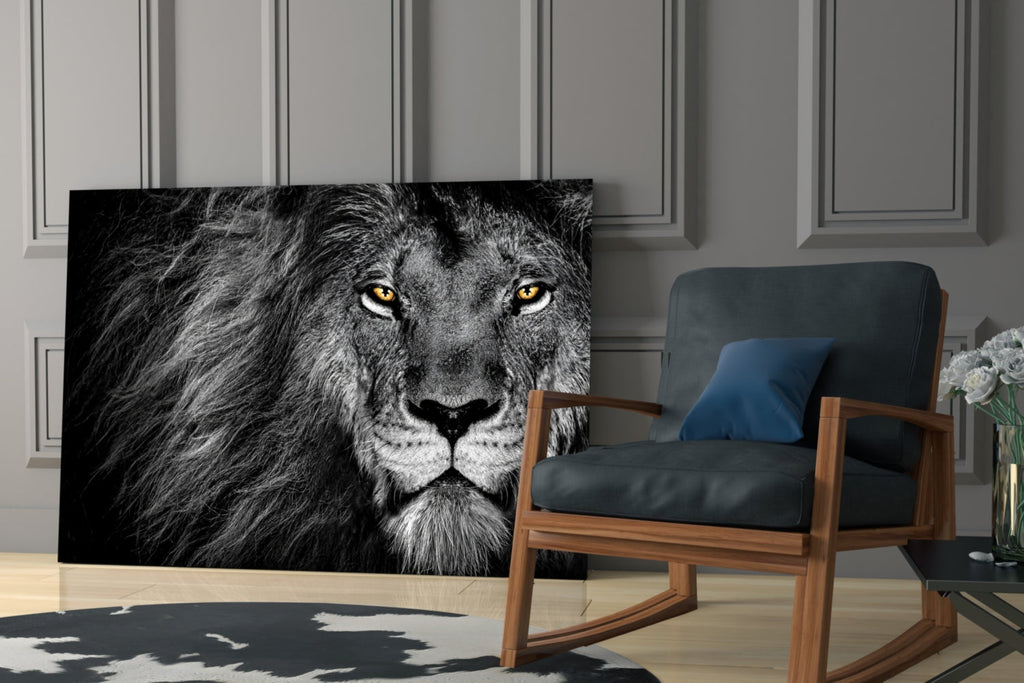 Lion Glass Wall Art