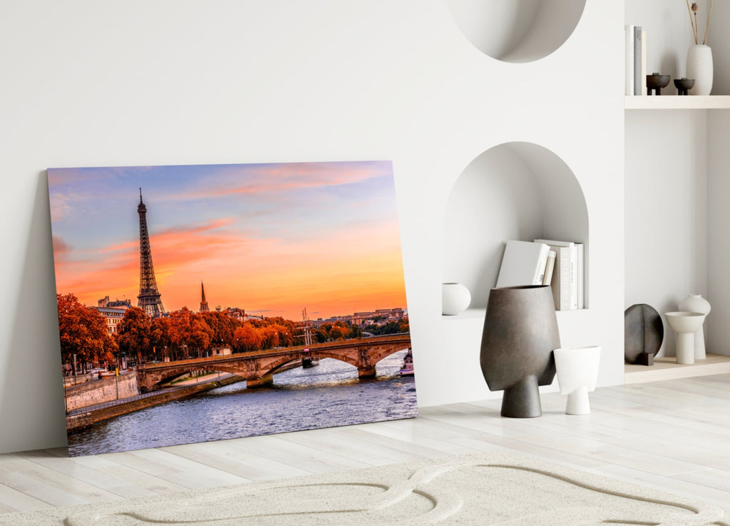 Eiffel Tower Glass Wall Art