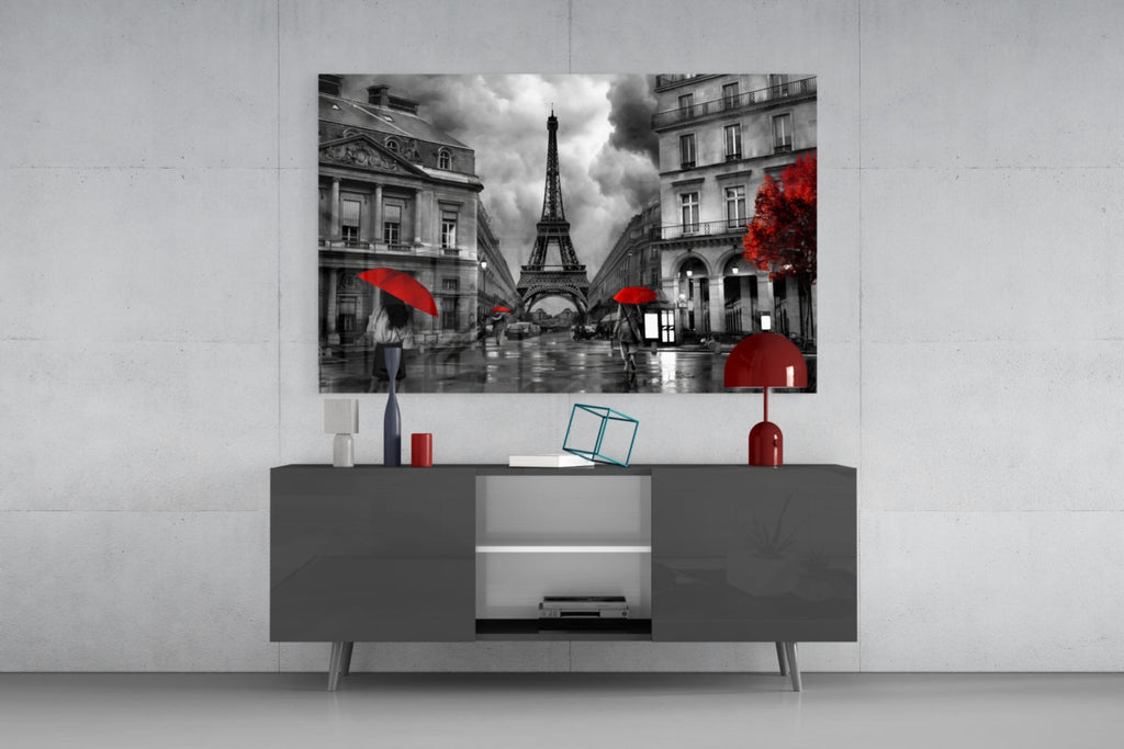 Eiffel Tower Glass Wall Art