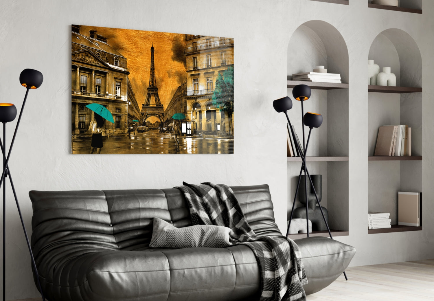 Eiffel Tower Glass Wall Art