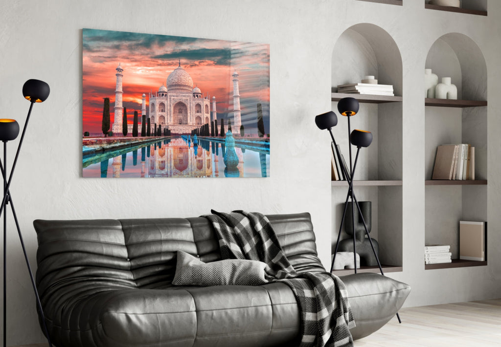 Taj Mahal Glass Wall Art