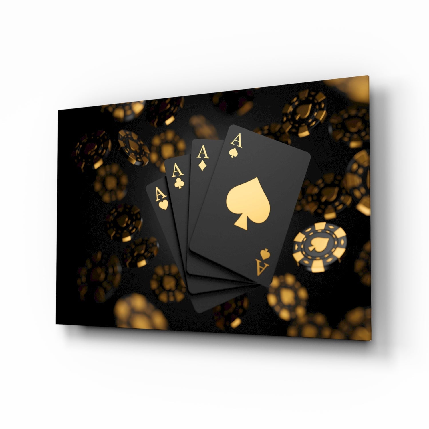 Gambler's Art Glass Wall Art