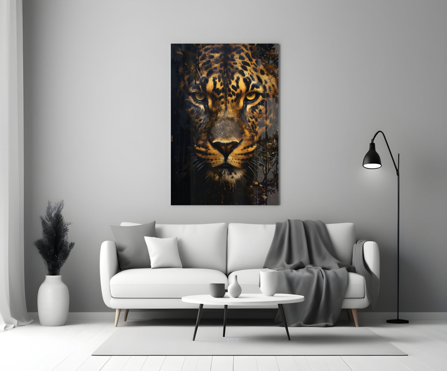 Leopard Glass Wall Art