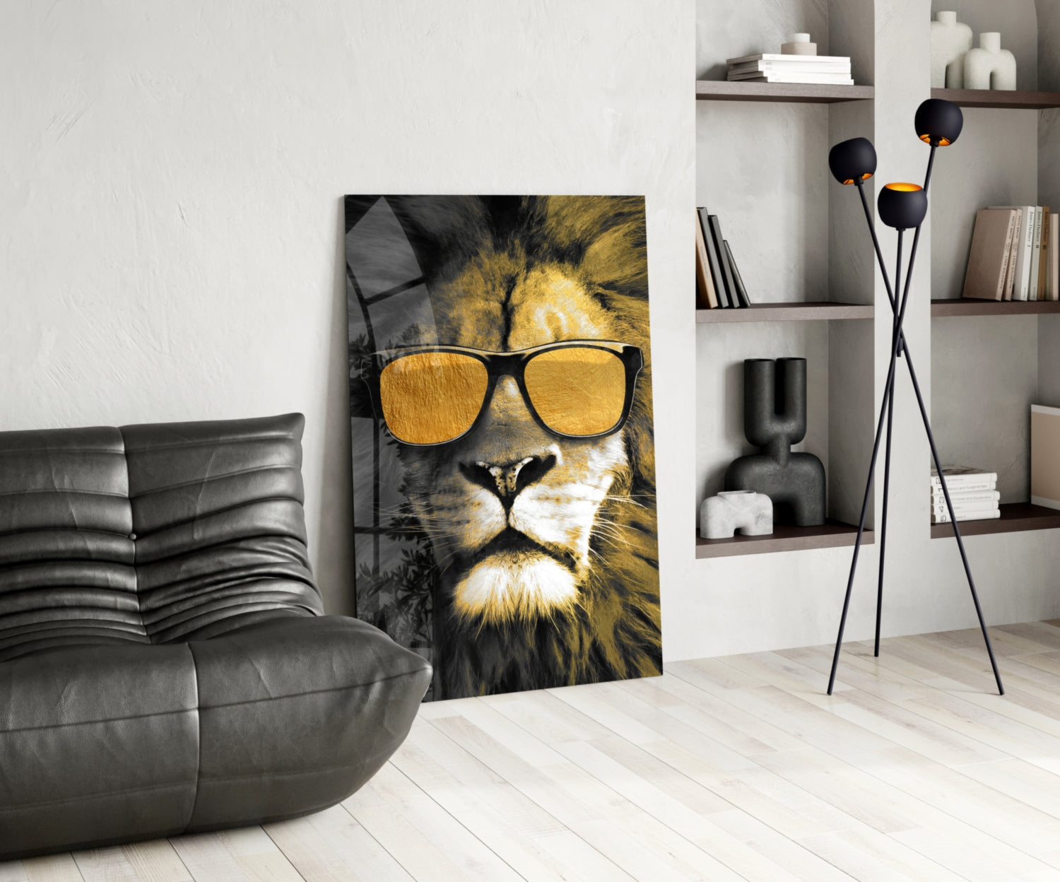 Lion Glass Wall Art
